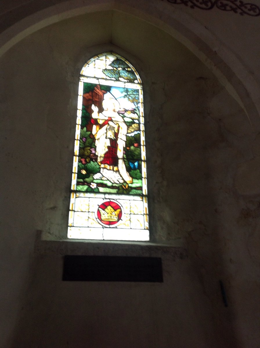 h_m17's tweet photo. #Sevington church, although the furthest to get to has the loveliest stained glass windows and wins the award for the church with the best biscuits ❤️ #chocolatedigestives ! @RideStrideUK @NatChurchTrust @NordicWalkingL @kc_ride #FriendsofKentChurches https://t.co/xqCoK0bCYf