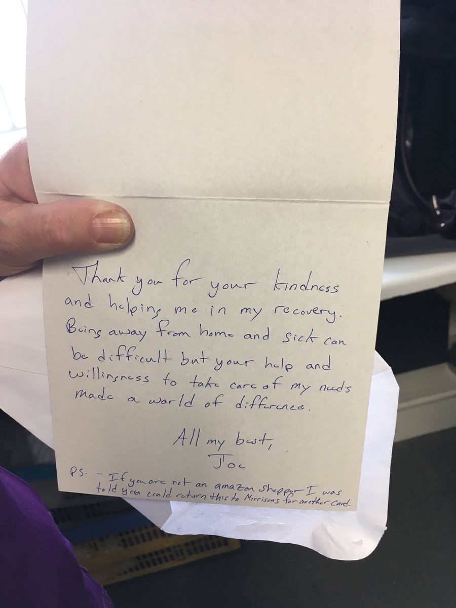 A nice thank you for Linda <a href="/PIOswestry/">Oswestry Premier Inn</a> for helping a guest thats not been very well. He is from the USA so a long way from home.Great job Linda!! #ateamthatcares #aboveandbeyond <a href="/paulallancurtis/">Paul Curtis 💙</a> <a href="/placemadebyyou/">A Place Made By You</a> <a href="/thebirdlane/">Natasha Lane</a> <a href="/SDEBDD/">simon ewins</a>