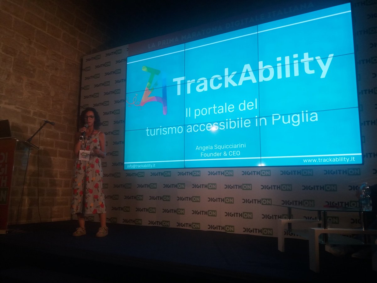 digith_on's tweet image. #TrackAbility valuta il grado di #accessibilità delle strutture ricettive in #Puglia
#DigithON2018 #startup