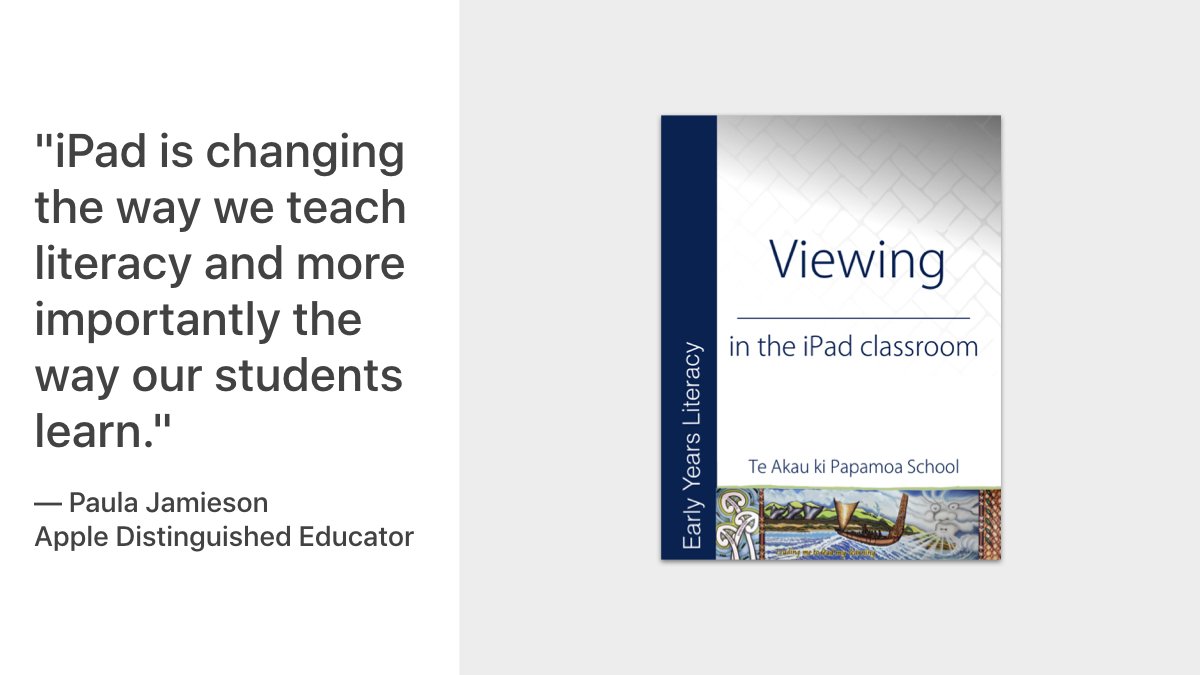 Discover new ways to support early learning literacy practices with iPad in this new 📖 written by ADE <a href="/paulajamieson/">Paula Jamieson</a> and her Te Akau ki Papmoa Primary School colleagues. itunes.apple.com/au/book/viewin…  #InternationalLiteracyDay #AppleEDUchat #EveryoneCanCreate