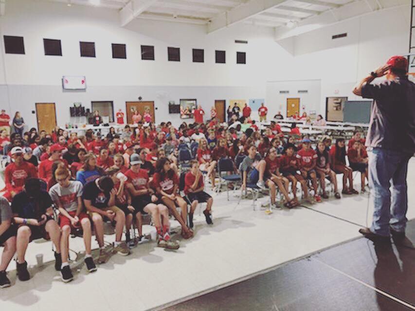 H_TownStudents's tweet photo. Last night was a blast! We even had 8 people respond to the Gospel, make sure to join us next week as well after the game! #htown_students https://t.co/mrvucCfPcm