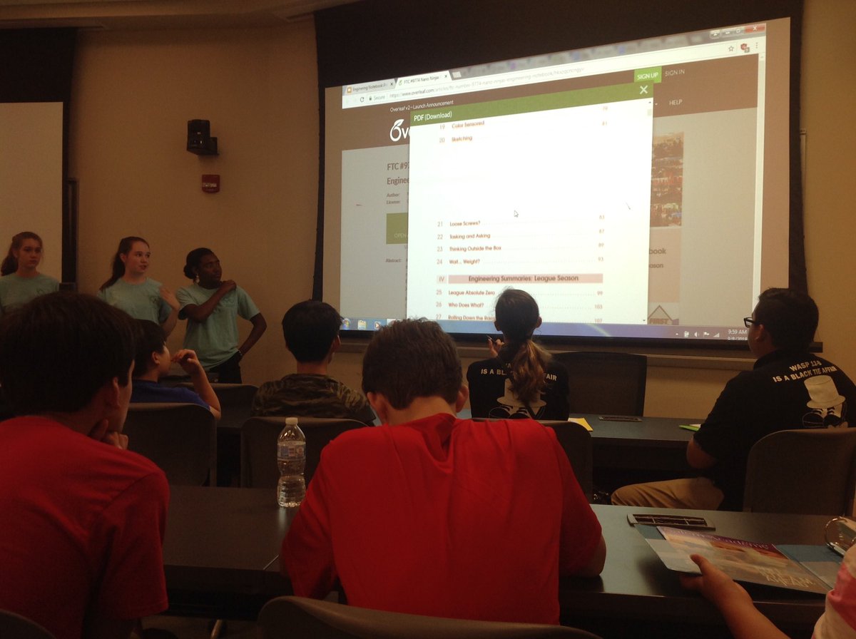 SA_Robotics's tweet photo. Just got the challenge, we're ready for #RoverRuckus!
-
Here's some photos of Abigail, Ashley, and Jenae doing their presentation on our engineering notebook!
-
#SArobotics #STEMeducation #omgrobots #STEMsquad #morethanrobots #girlpower #FIRSTLikeAGirl #FIRSTLaunch #builtbygirls https://t.co/lB5xLCCPxt