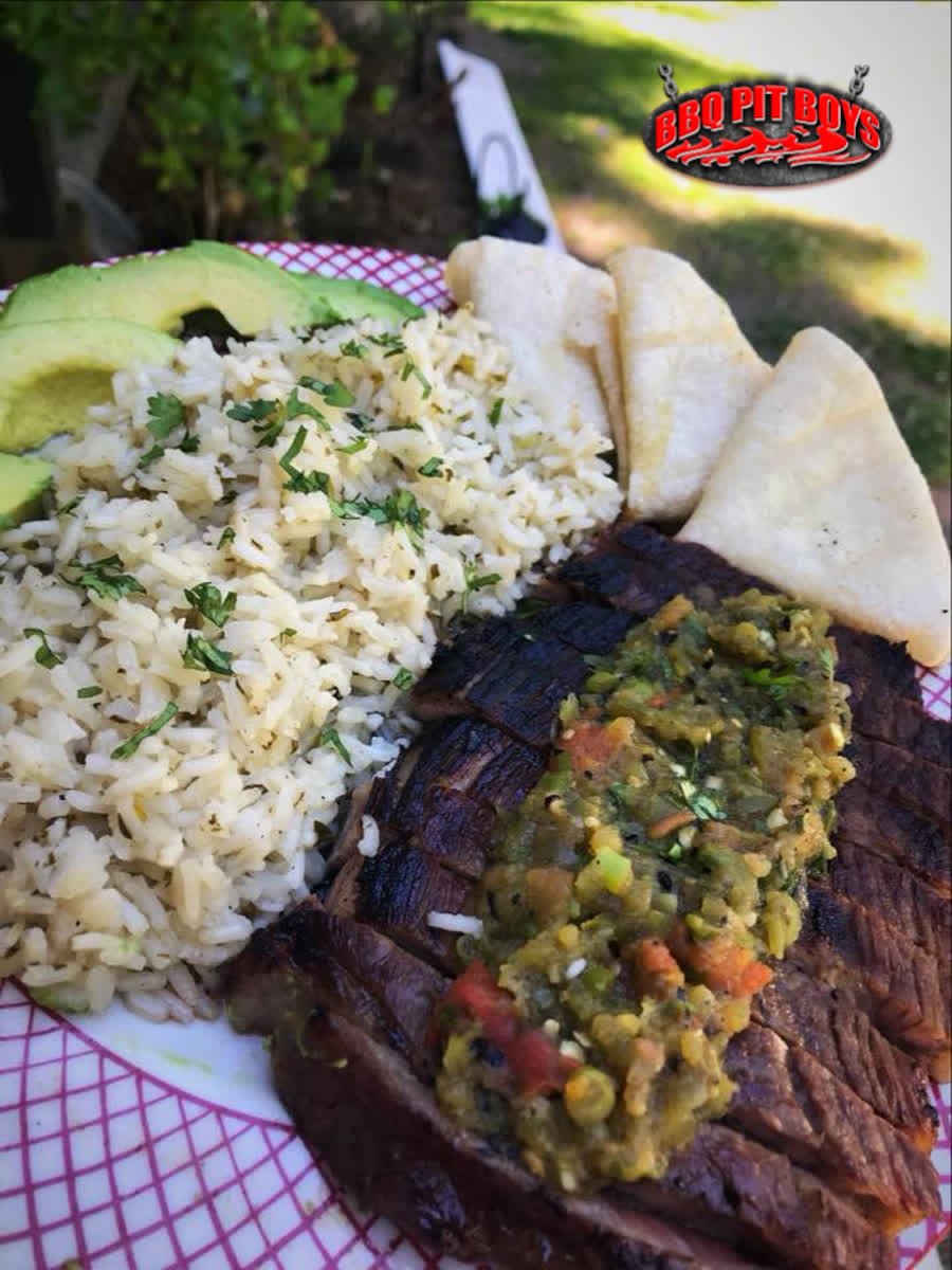 Thanks for BBQ Pitmaster Katy for making our mouth water on this delicious looking dinner!