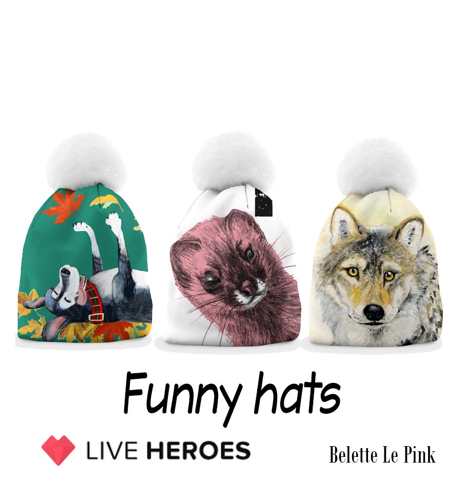 BeletteLePink's tweet photo. animals on your head!!! πππ
#woolcaps by Belette Le Pink on #liveheroes #winter #hats #wool #cap #animals #weasel #wolf
https://t.co/5baoM0LvU2 https://t.co/xv05eFrzzi