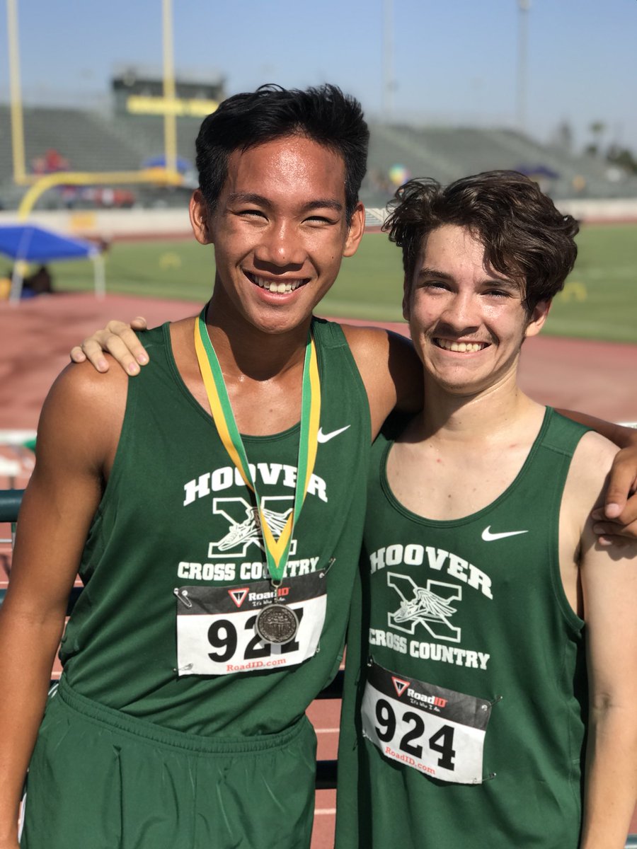 Adam Yang and Stephen Hayes, who competed in his first CC meet today!
