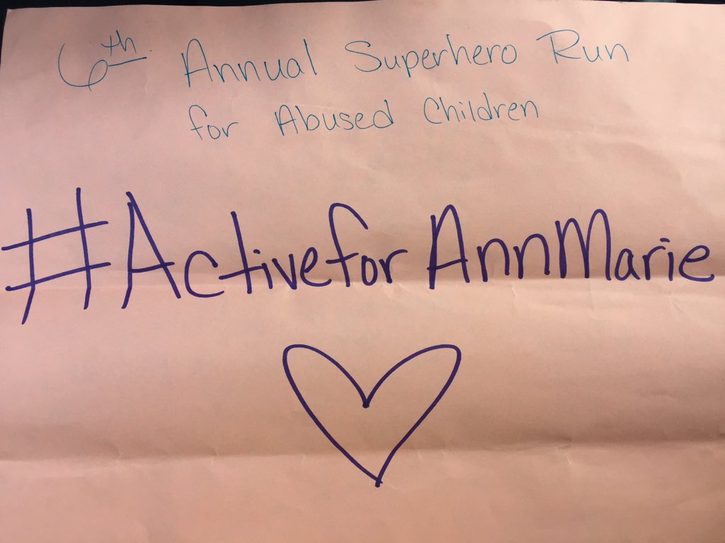 kendrajPE's tweet photo. 6th Annual Superhero Run in honor of an amazing woman❤️ #ActiveforAnnMarie today 💪🏽Love and prayers for her friends and family @DrJMcM https://t.co/LkmdD4Gzfd