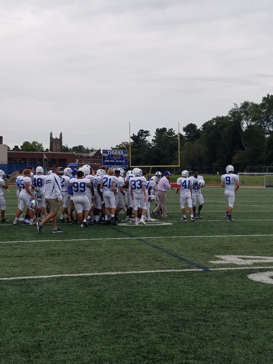 HHSRamsAthletic's tweet photo. Great opening day win for the Rams &amp; congrats to @CoachFulltime19 on his first career win &amp; for getting an ice bath by the team🏈💙!! https://t.co/SdBc4CEIqv