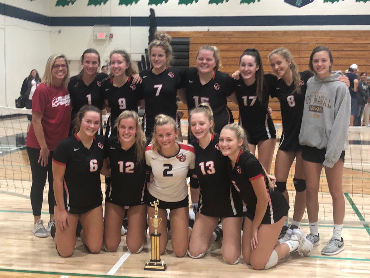 CenterGroveVB's tweet image. Congrats to the JV team on winning the Cathedral invite.  They defeated Cathedral 28-26, 25-17 in the finals.