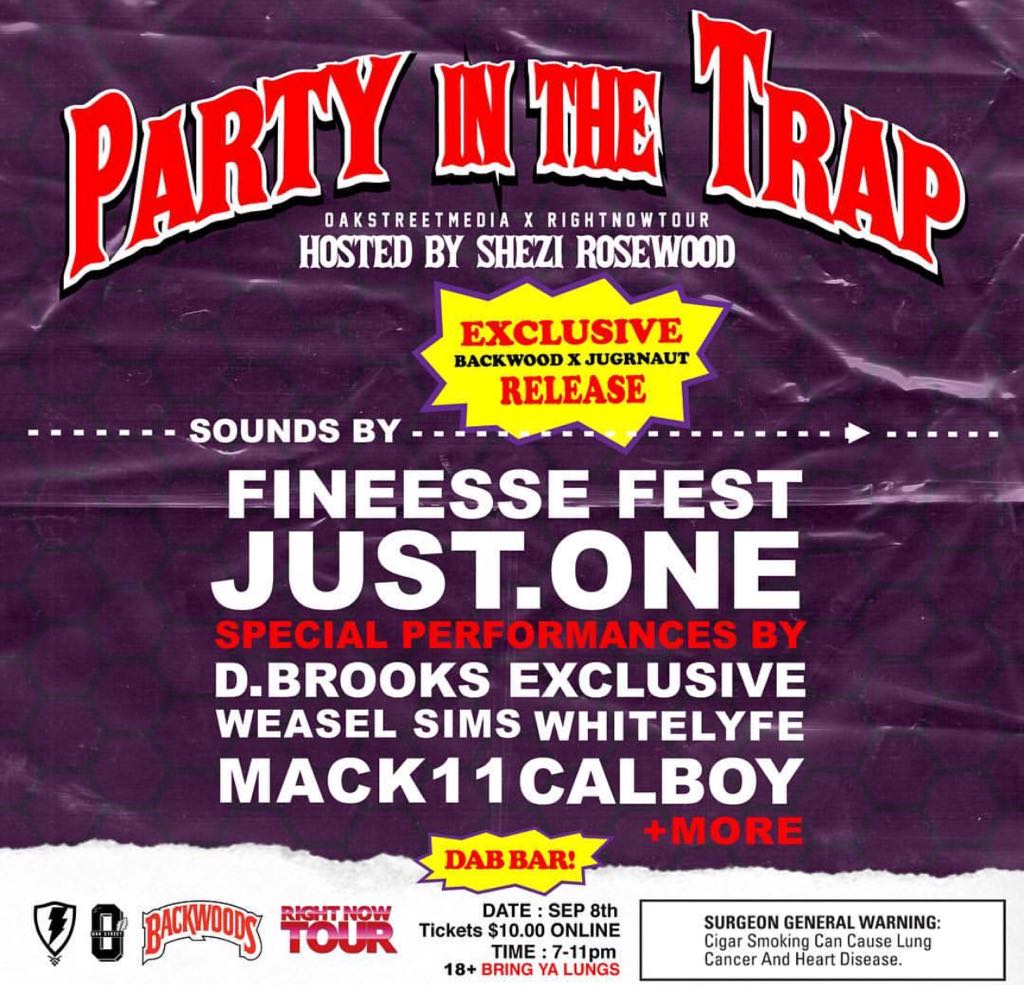 Mack11Musik's tweet photo. Meet me at #PartyInTheTrap TONIGHT. ⚡️💨😤@Jugrnaut x #BackWoods 💯 https://t.co/y7EOb99jBM