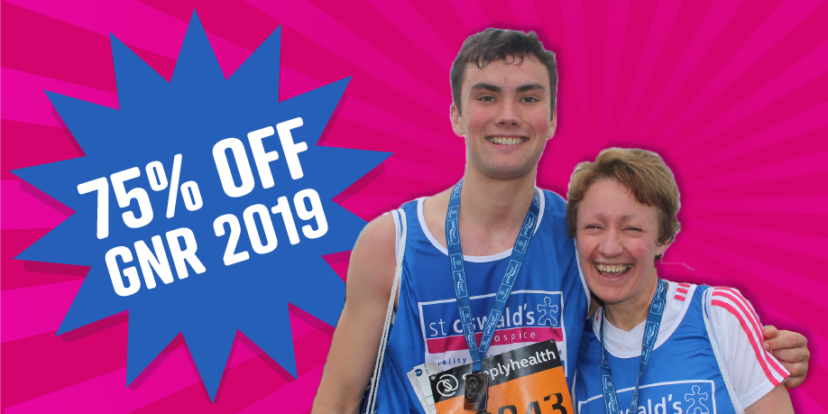stoswaldsuk's tweet photo. Want to take part in #GNR next year? Don't forget our amazing 75% off places offer - just £14! - which will run tomorrow only for the duration of the Great North Run. This is an online offer for a very limited time. #BeattheBallot &amp; visit https://t.co/53NZQm1uu4 for more info. https://t.co/RzXucYJXrP