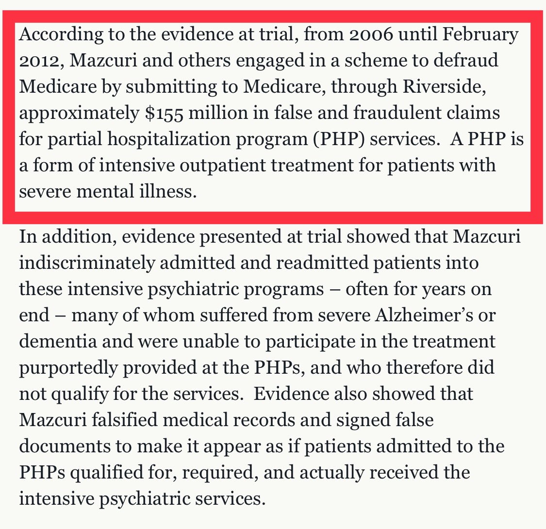 Ruby__45's tweet photo. Houston psychiatrist #RiyazMazcuri was sentenced to more than #12YearsInPrison for role in #155MillionMedicareFraudScheme
To date #15othersHaveBeenConvicted based on their roles in the fraudulent scheme.
#RubyTT45
https://t.co/xjEaivyMMC https://t.co/vabe0tWgEX