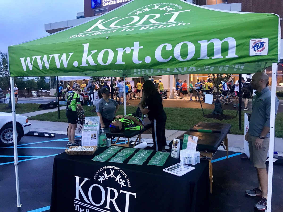 KORTPT's tweet photo. @KORTPT Team is having a wonderful Saturday morning participating @Norton_Health #BikeToBeatCancer KORT Clinicians are on-site performing #screenings &amp; #stretching exercises for #cyclists. https://t.co/2sDYzlj4oo