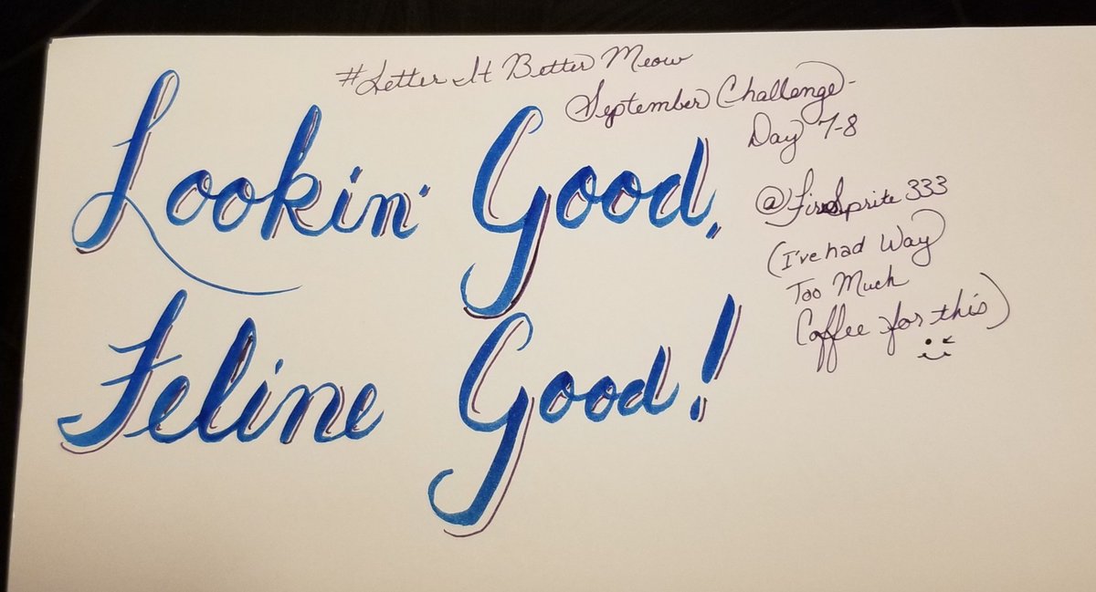 TakingSideRoads's tweet photo. #LetterItBetterMeow September Challenge Day 7-8
HOSTED BY: @letteritbetter @megannicolelettering @chickadeedixie @thepaperfern
#WayTooMuchCoffee #BuJo #bulletjournal #letteringchallenge #FireSpritesJourney #letteringchallenge #havefunwithit #embraceyourmistakes https://t.co/ZFqxEDuFWI