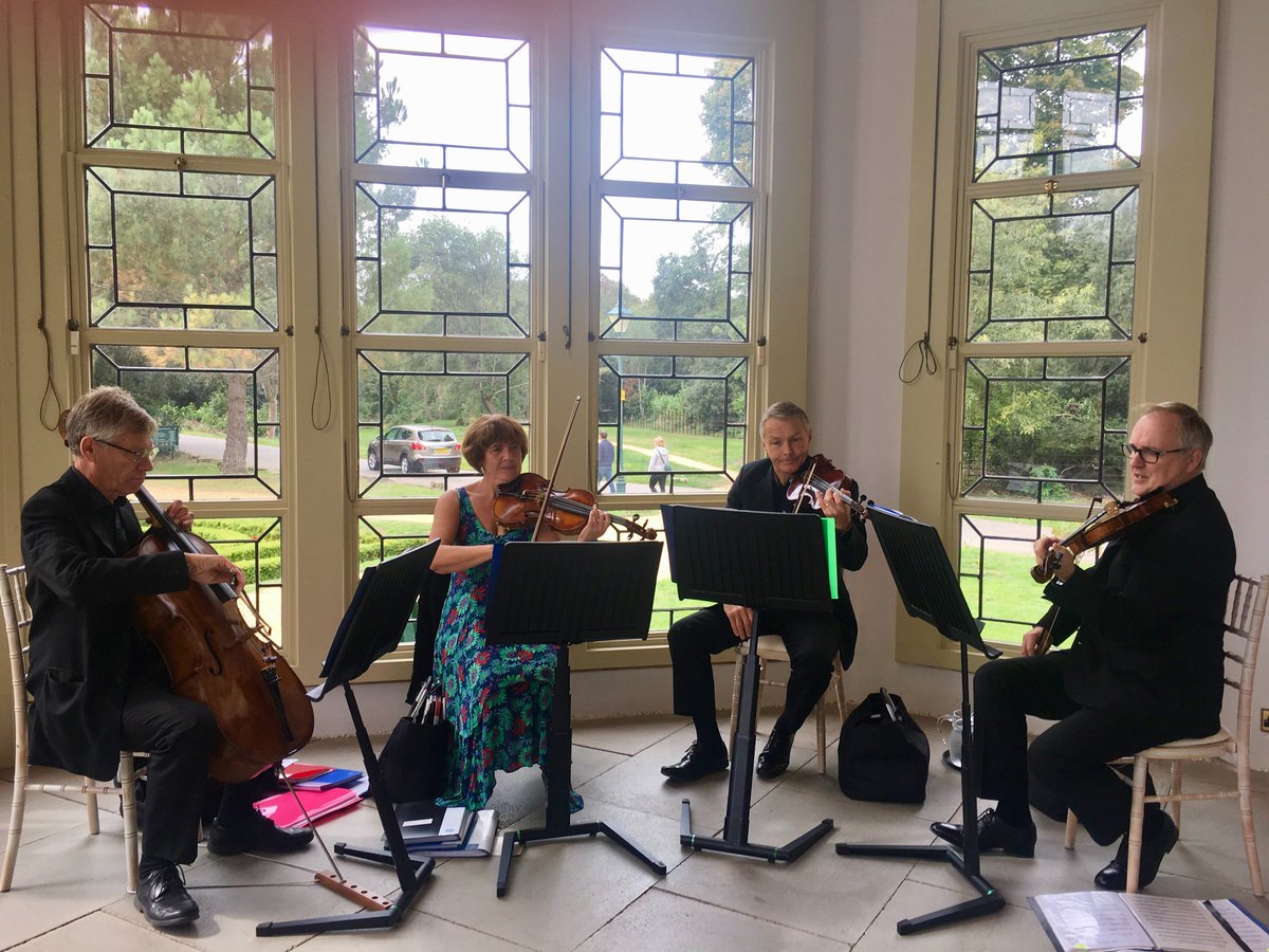 4stringsqtet's tweet photo. Today our string quartet played for the wedding of Sarah and Ben in the stunning setting of the Wintergardens at the Grade 1 Listed Highcliffe Castle @HighclffeC in Christchurch Dorset. An amazing #wedding in a fantastic wedding venue. https://t.co/LMYq2NF3zY