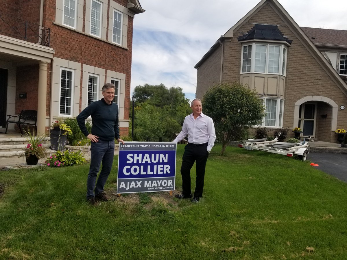 realgagank's tweet photo. Super Canvassing Day! Big Thanks to our Honrable Minister of the Environment, Conservation &amp; Parks &amp; MPP of Ajax @RodPhillips01 for taking his time out for us and supporting our next Mayor of @TownOfAjax @scollier4mayor #VoteCollier #InRodWeTrust https://t.co/pHvdXlMagR