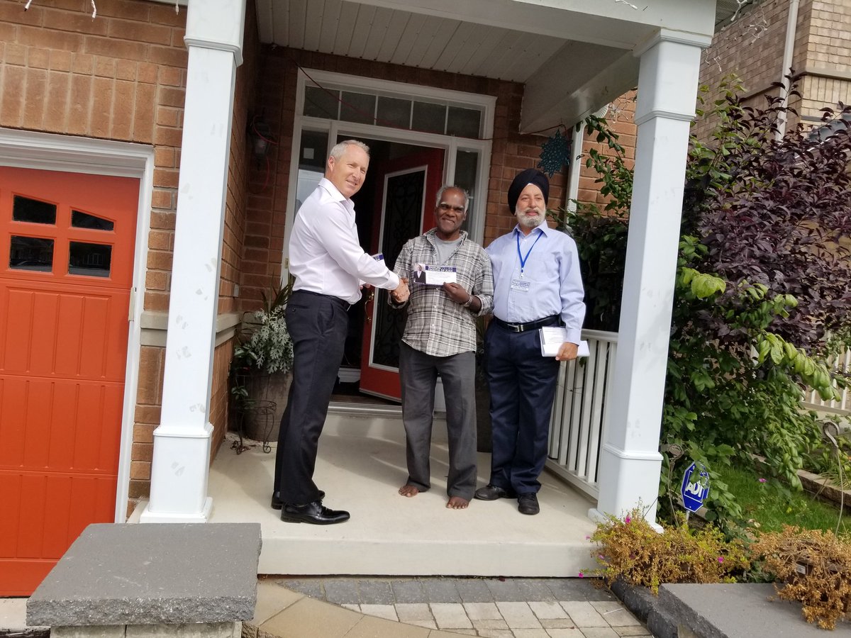 realgagank's tweet photo. Super Canvassing Day! Big Thanks to our Honrable Minister of the Environment, Conservation &amp; Parks &amp; MPP of Ajax @RodPhillips01 for taking his time out for us and supporting our next Mayor of @TownOfAjax @scollier4mayor #VoteCollier #InRodWeTrust https://t.co/pHvdXlMagR