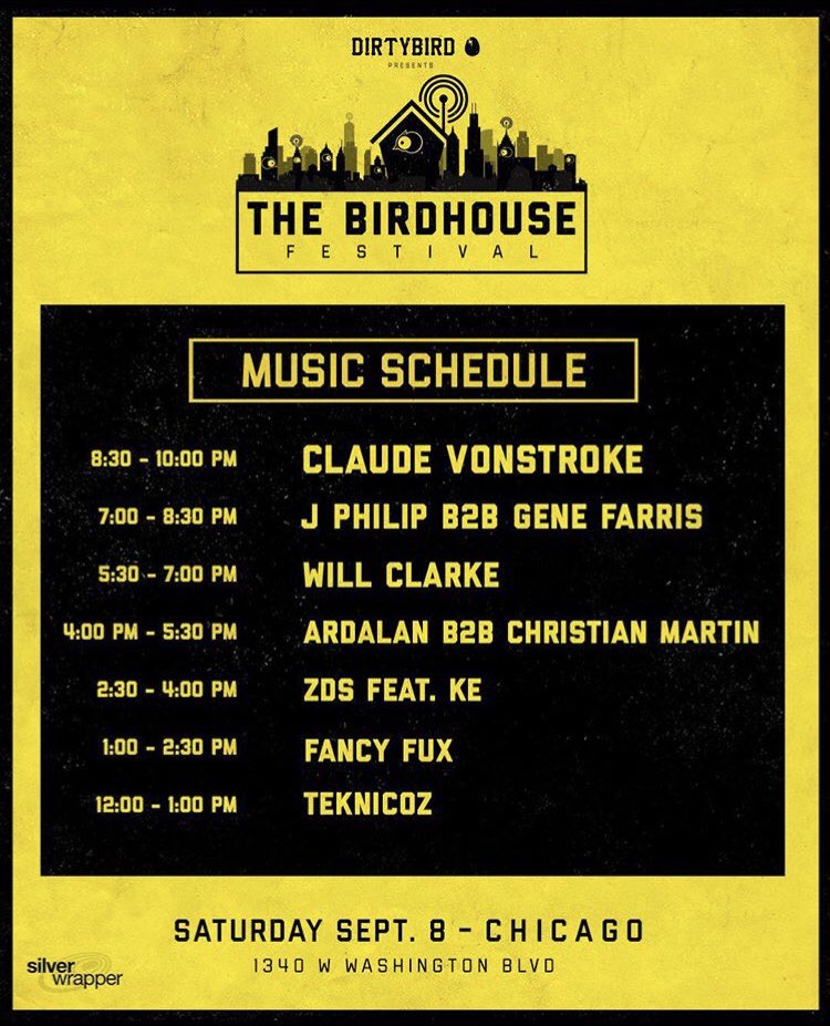 chifestivals's tweet photo. We are covering Dirtybird’s The Birdhouse Festival today 📸 See you there! @vonstroke @dirtybirdrecords @genefarris @silver_wrapper #dirtybird #thebirdhouse #chicago #CMFPIX https://t.co/I3uUtJcLLj