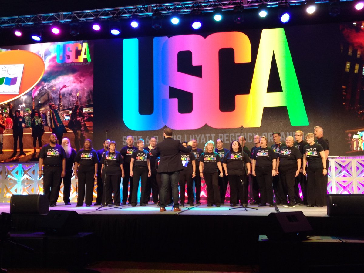 HHD_TheHouse's tweet photo. We enjoyed a performance by the Orlando Gay Chorus!  #2018USCA https://t.co/c1UFoKeDcq