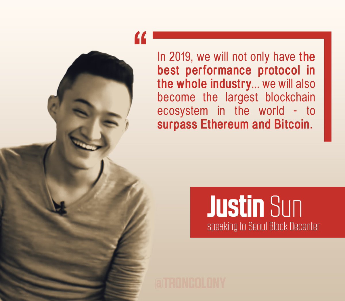 TronColony's tweet photo. RT if you agree that 2019 is going to be a huge year for $TRX!

#Tron #Tronfam #TRX https://t.co/6bY0LaFWjh