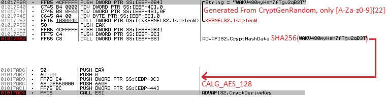 yassine_lemmou's tweet photo. After submitting data to its C&amp;C, #PrincessEvolution  #Ransomware generates using #CryptDEriveKey a cryptographic session keys derived from the 22 bytes generated by #CryptGenRandom (Only [A-Za-z0-9]{22})
This ransomware encrypts the files by #AES128 https://t.co/ESVDbFKBwg