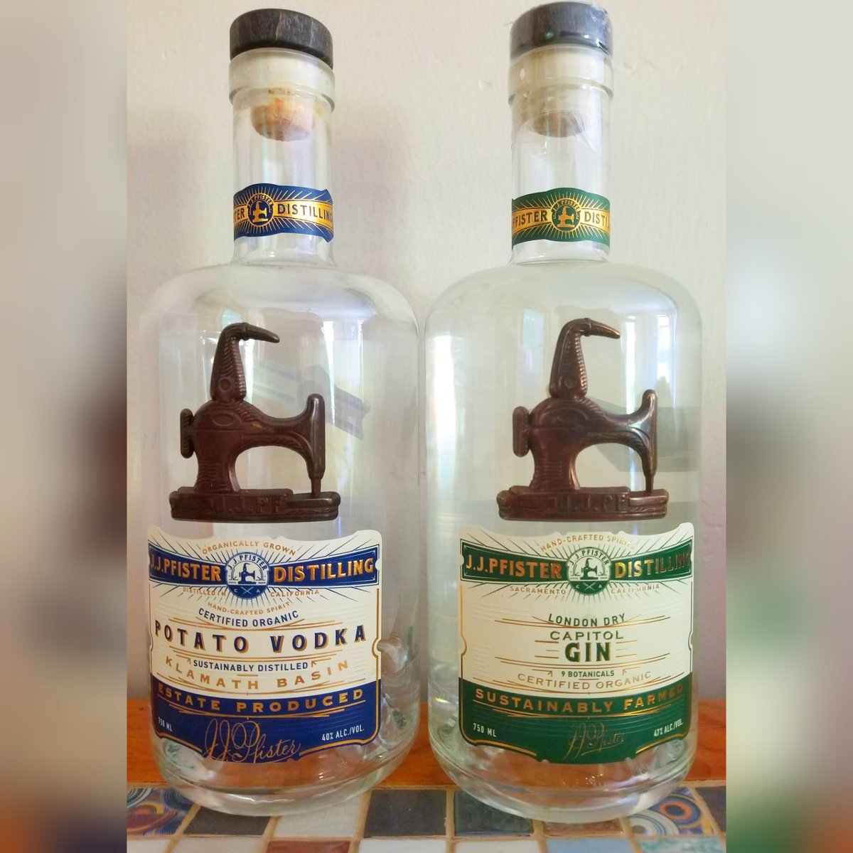 My brother's distillery bottled their gin today!! If your in the Sacramento area, and you're over 21, be sure to check them out!! J.J. Pfister Distilling Co. 
#localspirits #jjpfistervodka #jjpfistergin #saclocal #drinklocal #drinkorganic #glutenfreevodka