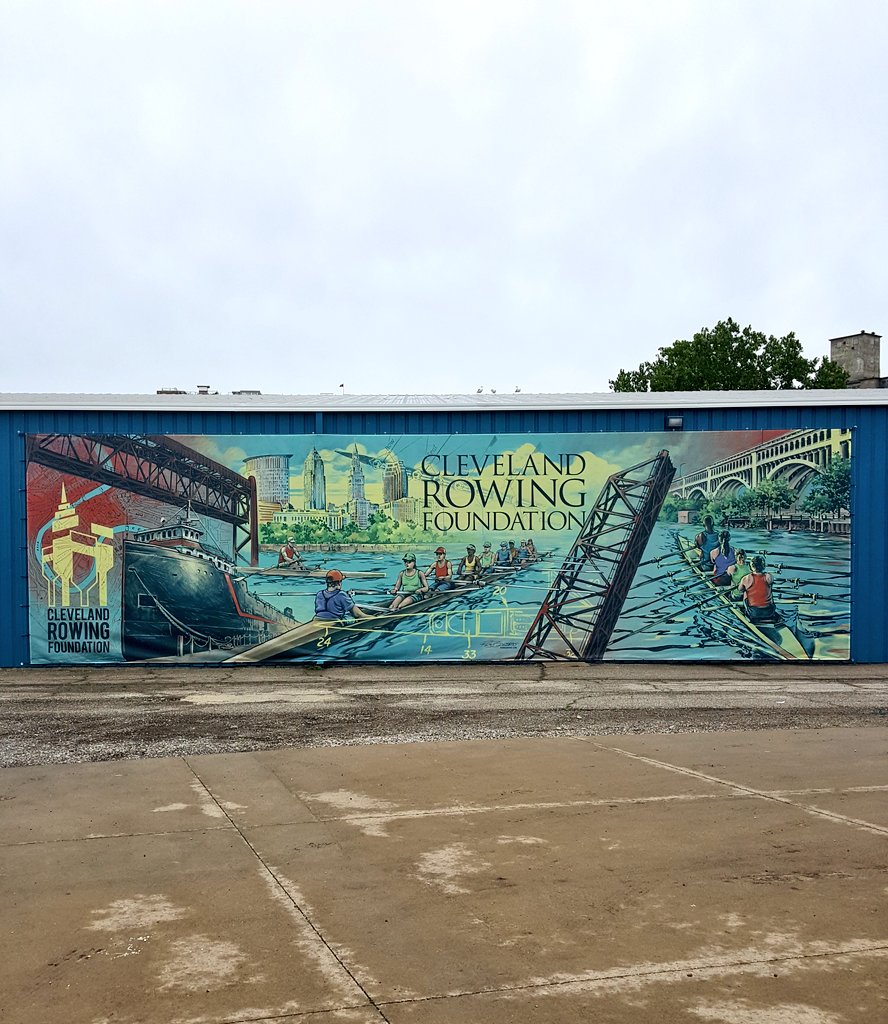 Sprucing up our exterior a bit! #RowCLE #VisitMeInCLE #ThisIsCLE #ClevelandRowingFoundation
