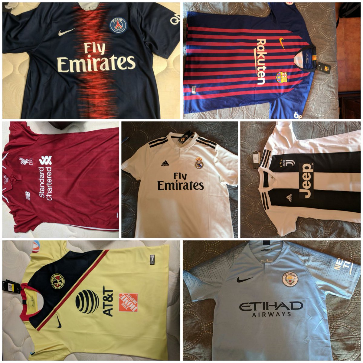 RavSports's tweet photo. Playeras América, Juve, Real, Barça, City, París, Liverpool
Precio: $420 MXN
Tallas:
S, M, L  
Envío por DHL
@VENDODF @iVendiendodTodo @c_insurgentes @PolancoDFmx @ventapuebla @Compra_gangas @VendiendoCDMX @VendeTodoDf @VentayCompraDF @VendoCDMX  #ecommerce #FelizSabado https://t.co/U7BfV2vAw4