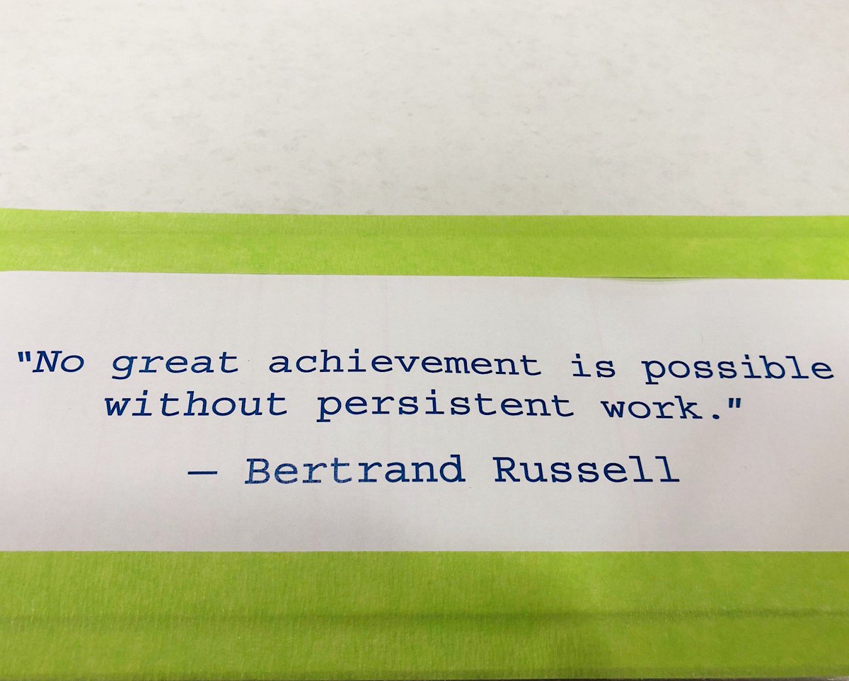 adhoc_addendum's tweet photo. "No great achievement is possible without persistent work." - Bertrand Russell #passquote https://t.co/Gu7WHbU3Xf