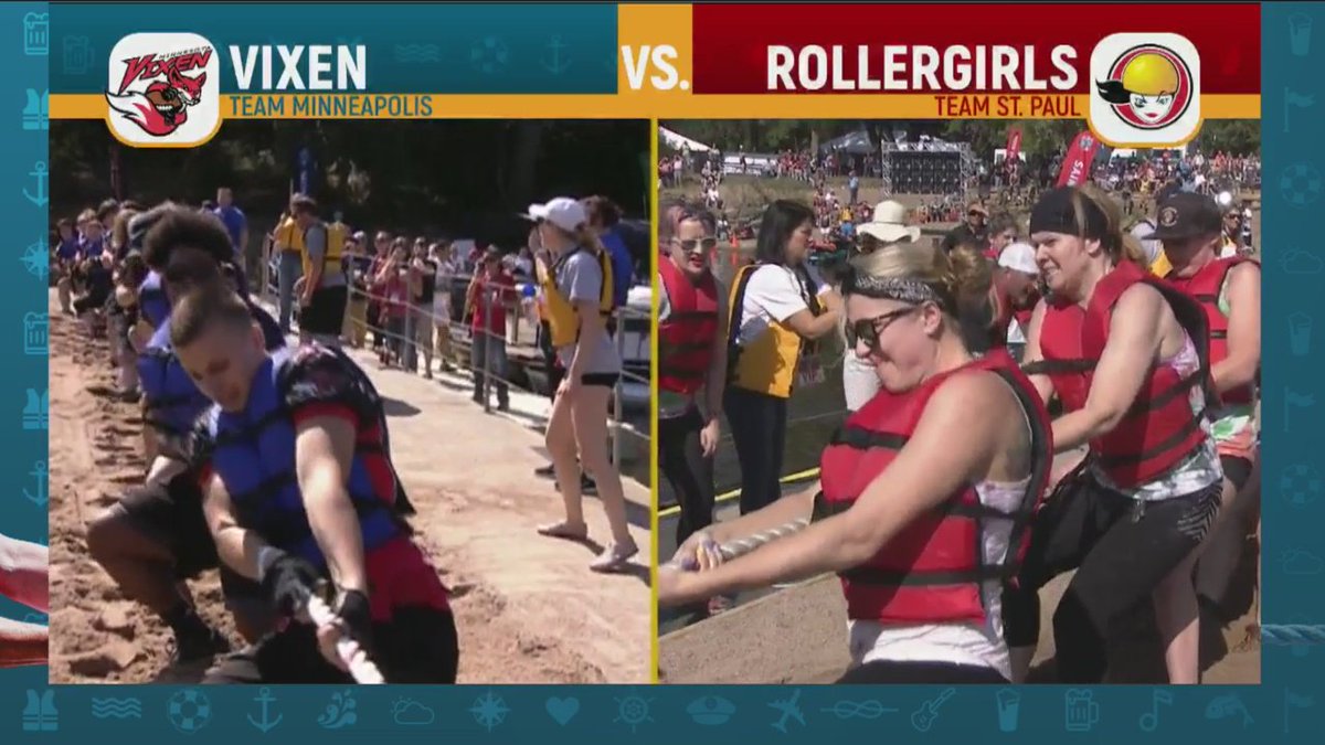 WCCO's tweet photo. .@MN_Vixen tussle with @MNRG during the final match of #PullingTogether 2018! WATCH: https://t.co/4gaP35kEnI #hashtug https://t.co/mMBsHvkWat