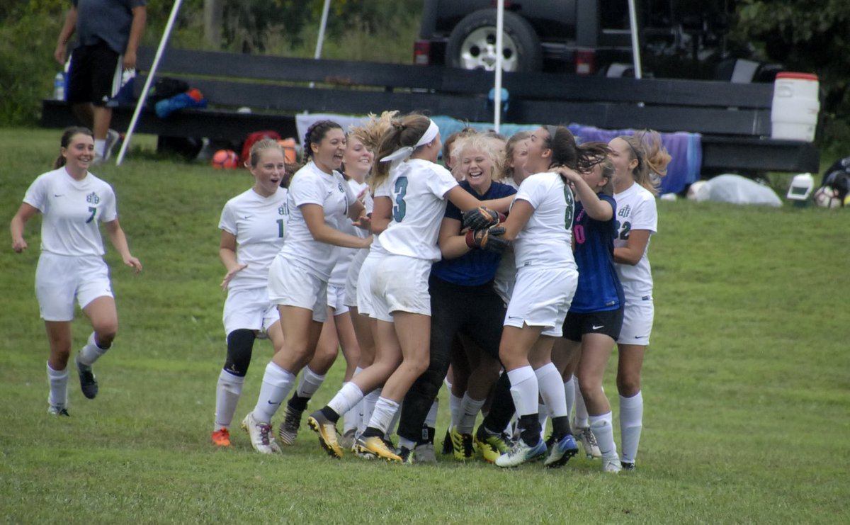 The scene following Mariah Frommeyer’s shot to give Bishop Brossart the shootout win over Calvary Christian in the 10th Region All “A” Classic championship game.