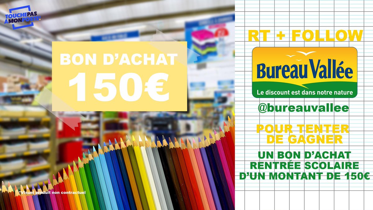 TBT9_W9's tweet photo. 🎁 #JeuConcours 🎁 
📚Pour la rentrée, on veut vous faire plaisir: RT + Follow @bureauvallee pour tenter de gagner un bon d'achat #BureauVallee d'un montant de 150€ ! (Utilisable dans le magasin Bureau Vallée le plus proche de chez vous)
Tirage au sort le 12/09/2018 https://t.co/6lj5Ax6KdX