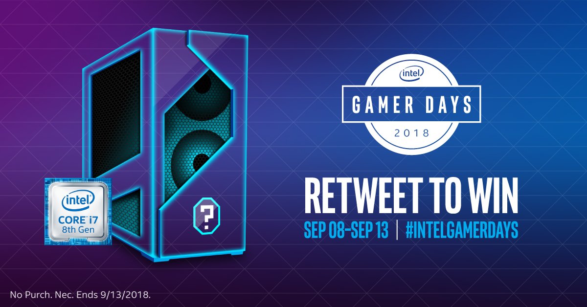 FATAL1TY's tweet photo. Hey, you could win an #Intel-based gaming PC! Just RT this post for a chance to win as part of #IntelGamerDays! https://t.co/GflKQ5TrEh #contest #ad https://t.co/qlrQF9OvUx