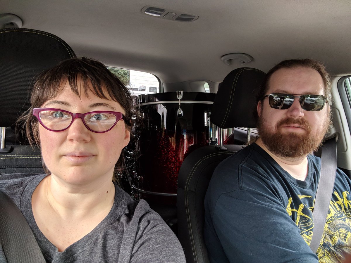 Drums packed. 
On our way to the woods! 
#roadlife #playingontheroad #roadtrip #bandontheroad #metal #cloneapaloozaandthe420smokertour #cloneapalooza6 #cloneapalooza #shoegaze #foresttime #campout