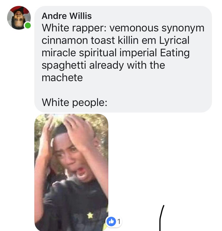 hjllgff's tweet photo. WHITE BOYZ THINK RAPPIN FAST IS BEING NICE 😭 https://t.co/4cpqnF78Wa