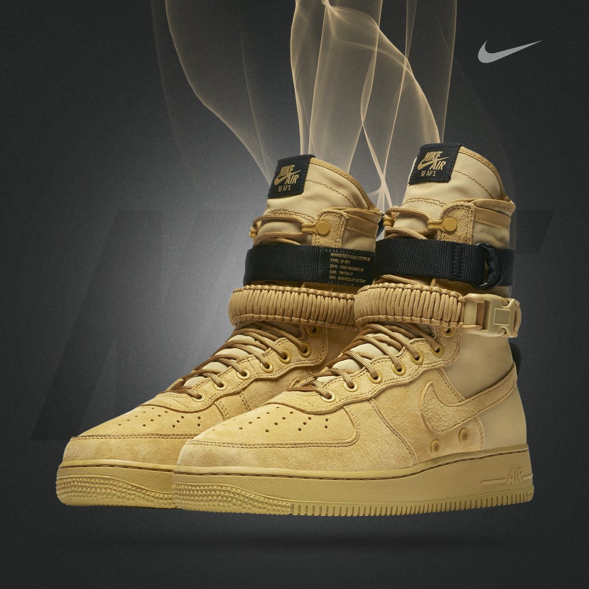 nike sf air force 1 wheat