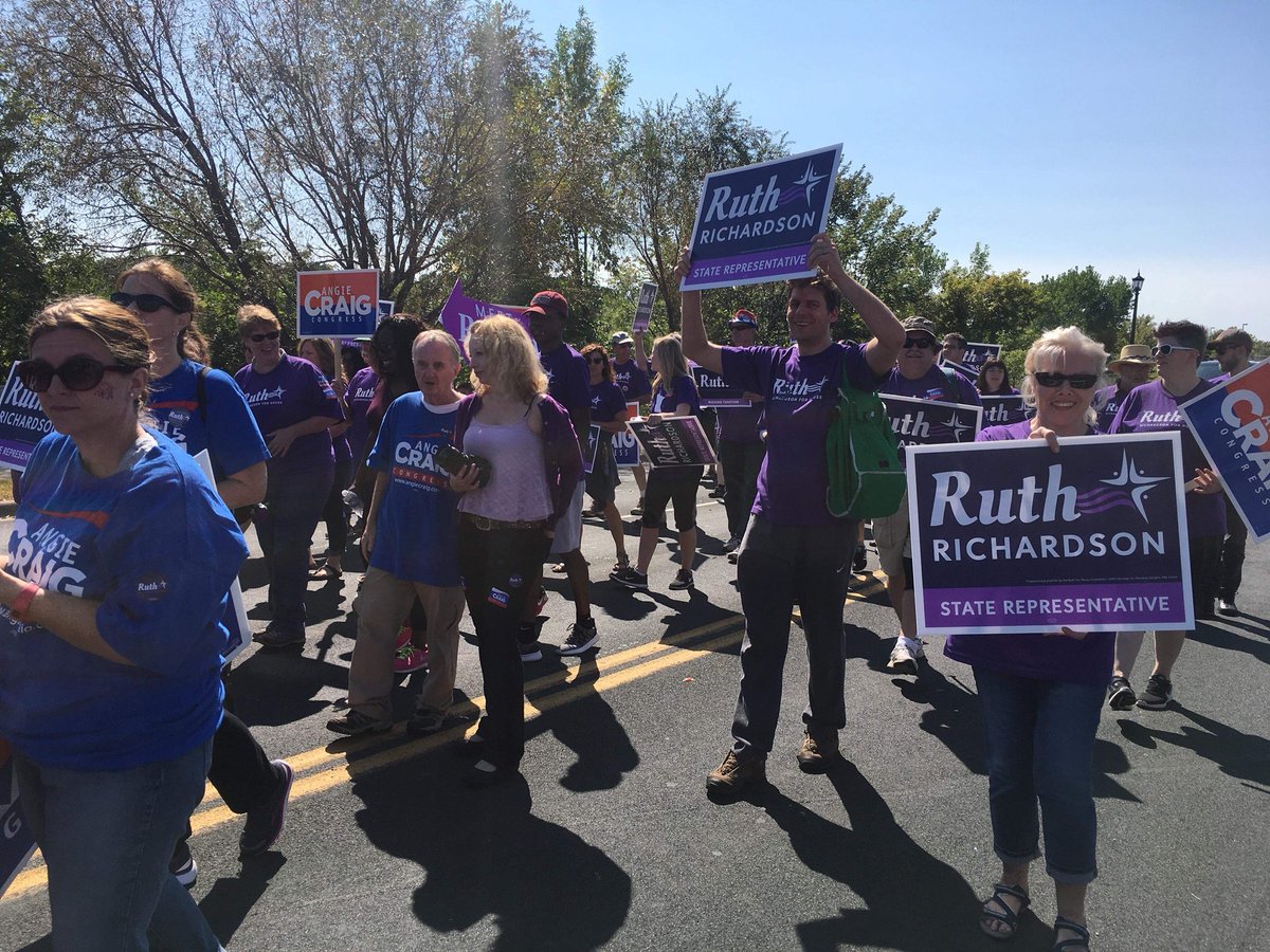 RuthForHouse's tweet photo. Thank you to everyone who came out to the Inver Grove Heights Days Parade today! We had a great day enjoying the weather and meeting neighbors. I’m humbled to have so much support from the community. We need your help to keep up the momentum. #Doorknock #Donate #Vote https://t.co/arFZ5focPv
