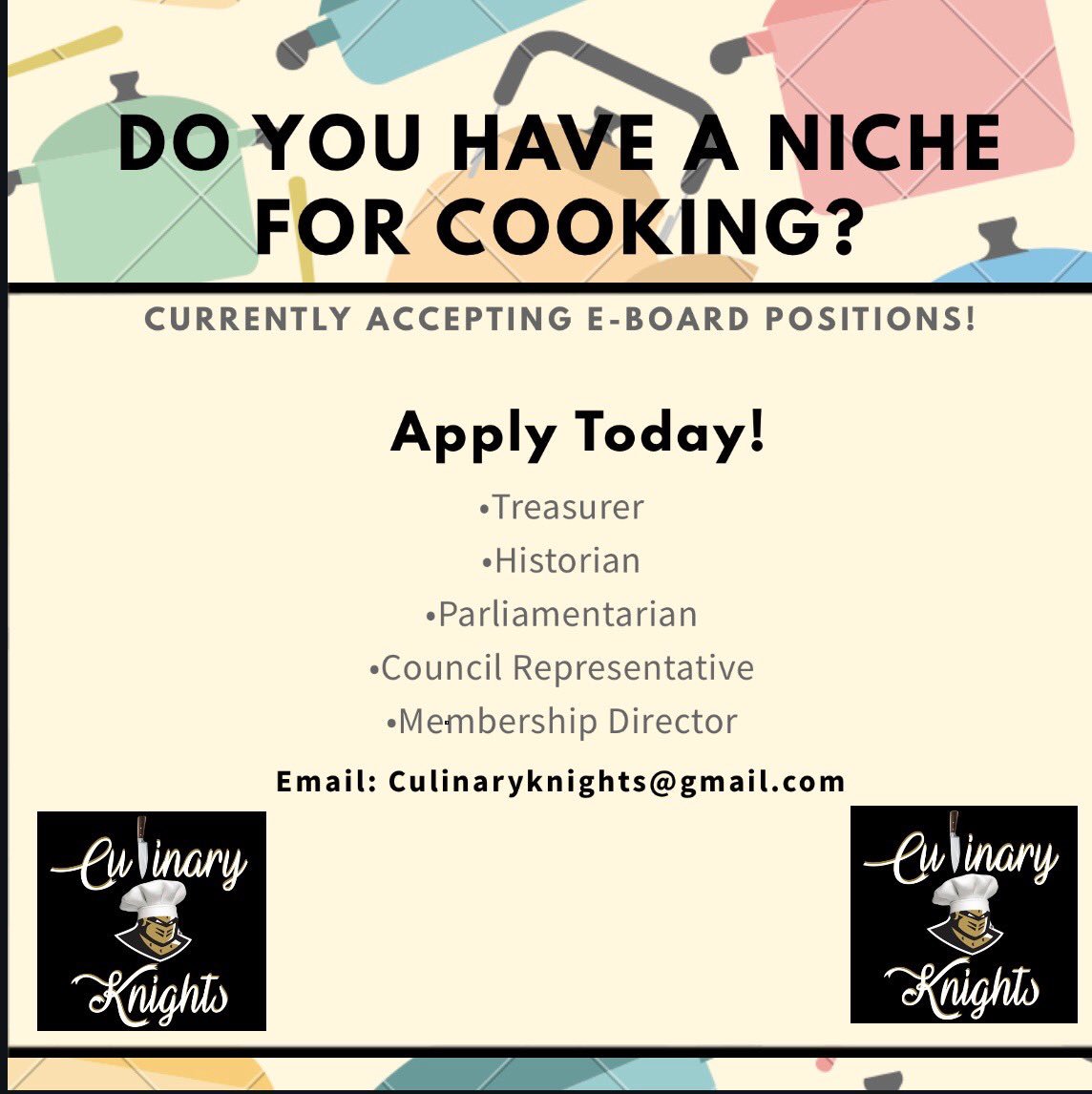 _Polo__'s tweet image. Looking to be apart of an RSO &amp;amp; know how to cook? Do you want to learn? Want to teach? Fill out the application to see what we're about !   goo.gl/forms/Tb62Dees… #UCF18 #UCF19 #ucf20 #ucf21 #ucf22