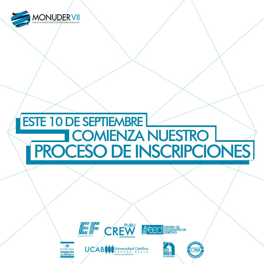 MONUDER's tweet image. Desde este lunes podrás ser parte de la VII Edición de #MONUDER ¡Se vienen las Inscripciones!