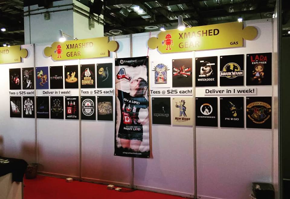 xmashedgear's tweet photo. We're at @singaporetgcc today selling our latest tees! Come visit us at booth GA5! #STGCC2018 https://t.co/jeGSpBLRqi