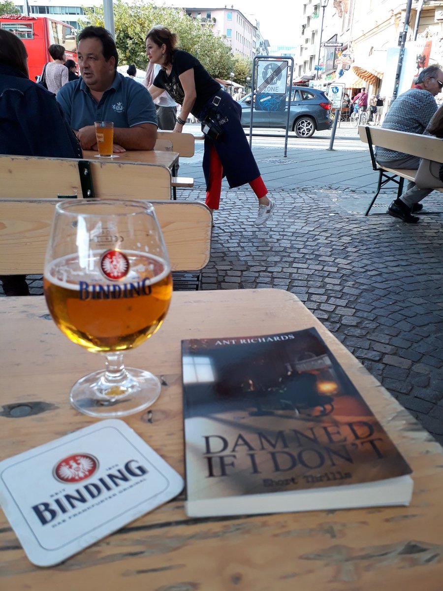 antrichards2014's tweet photo. Somewhere in #Frankfurt, someone is getting DAMNED entertained with #DamnedIfIdont_AntRichards which by the way, always goes down well with a #beer &amp; if #bindingbier, even better!
#shortstories #IARTG 
Visit and grab your copy, #ebook or #Paperback 
https://t.co/UUwfVxB3Dy https://t.co/kZcgXpo5Id