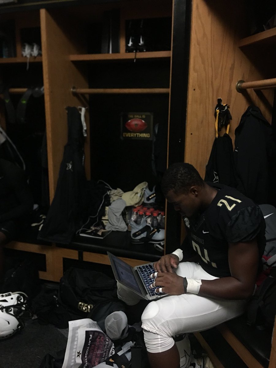 Definition of Vanderbilt: 

Turning in a paper right after the game, still fully dressed 🤦🏾‍♂️😂