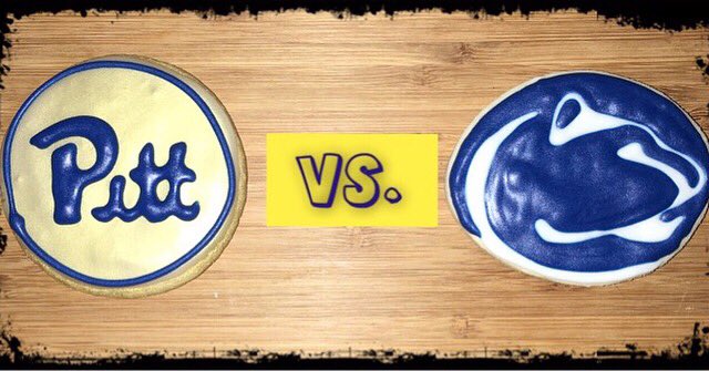 whoosyourbaker's tweet photo. Keystone State Showdown. 💛💙🏟🏈🐾💙 Who you got? #H2P #WeAre #PittPennState #PittPSU #Pittsburgh @PennStateFball @Pitt_FB https://t.co/vXfyUT8WoI