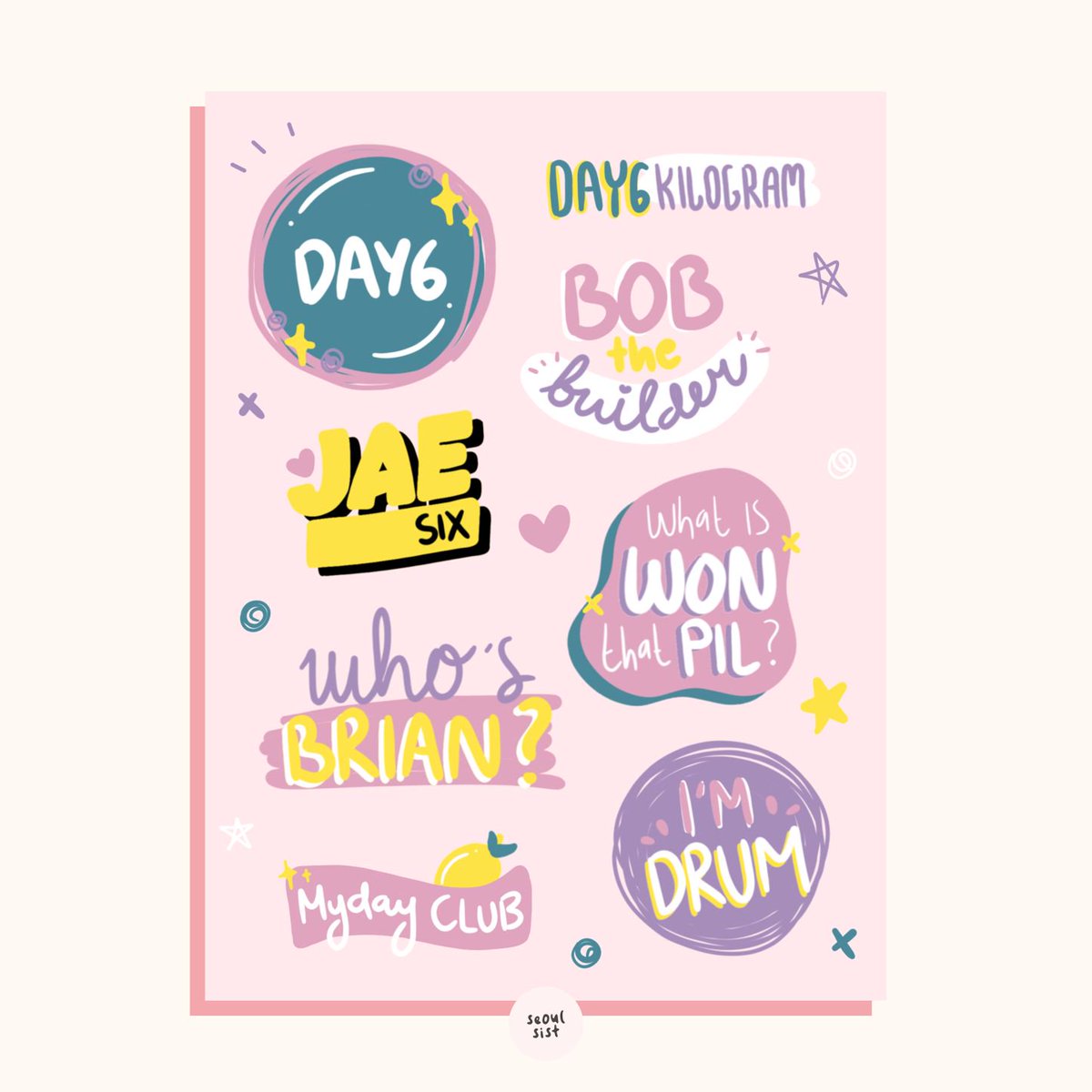 seoulsist's tweet photo. [READY STOCK]

STICKER DAY6
-
Size : A6 (11 x 15,5 cm)
Material : Sticker laminasi dop dingin
Note : Manual cut

SHOPEE : SEOULSIST

#day6 #stickerday6 #stickerkpop https://t.co/9Oze93ou8U