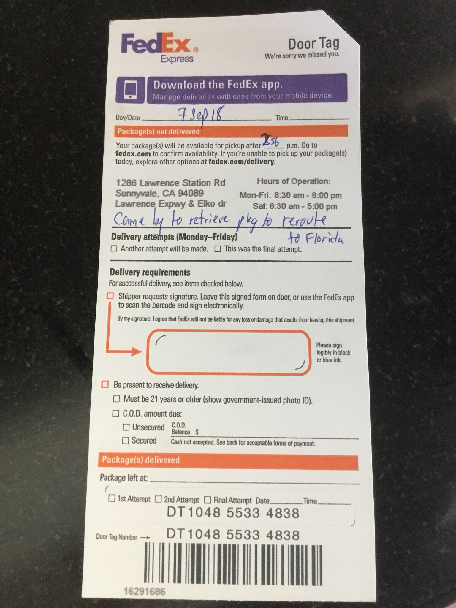 Johannes Ernst On Twitter Dear Fedex This Tag Was Left