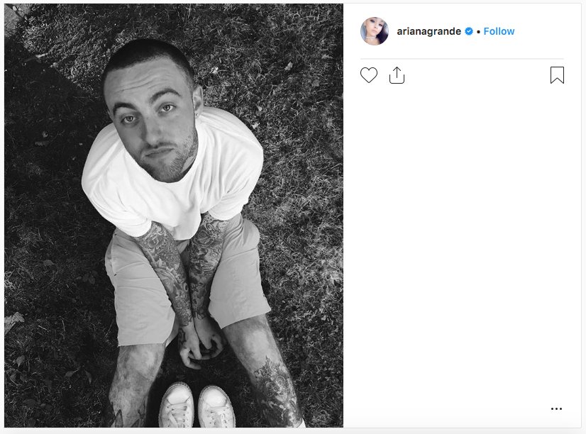 Complex's tweet photo. Ariana Grande shares a heartfelt photo after the death of Mac Miller: https://t.co/ltgVZq0gPW
