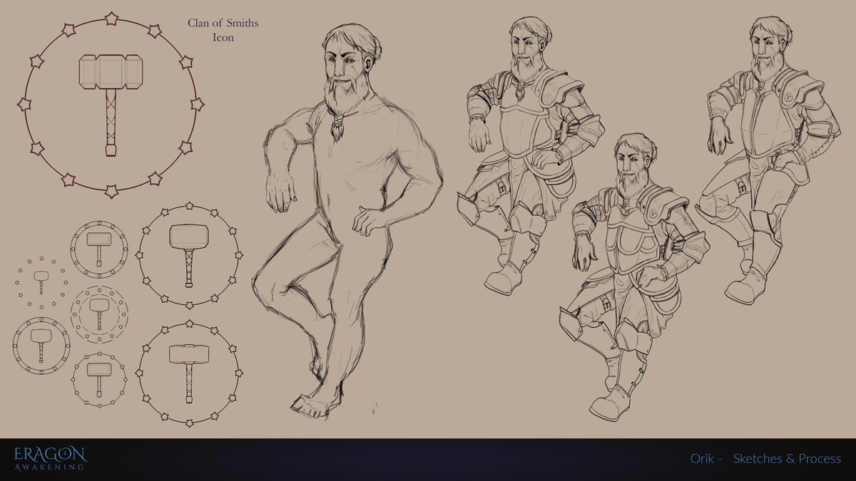 MaxBConceptArt's tweet photo. Orik
Character created for my #Eragon #Awakening project.
#EragonAwakeningProject #project #conceptart #illustration #characterdesign #orik #comicart #design #art #armor #man #dwarf #male #drawing #painting #fantasy #hammer #smith https://t.co/tcPGEkm9Wm