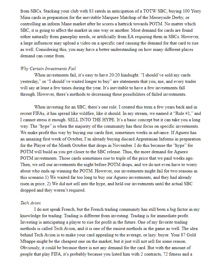 ElyytFIFA's tweet photo. HOW TO TRADE: A General Guide and Overview to the FIFA Ultimate Team Market by yours truly, @TheELYYT. Drop him a follow 😉
For just $20 a month, you can save your $20 and get all of my trading content for free. #TradingtoGlory https://t.co/GUiKVjcDND