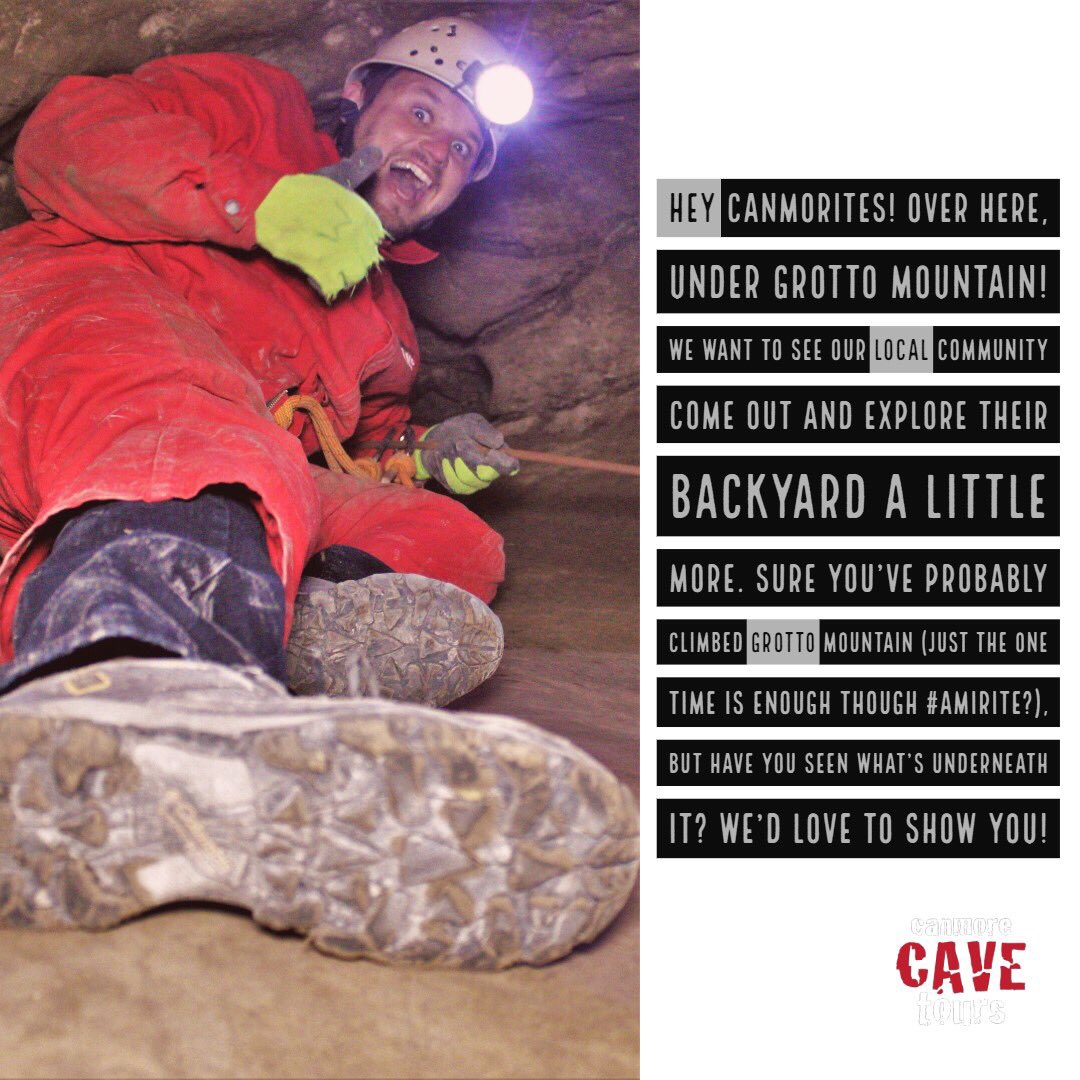 Hey Canmorites! Over here, under Grotto Mountain! We want to see our local #community come out and explore their backyard a little more. Sure you've probably climbed Grotto Mountain (just the one time is enough though,but have you seen what's underneath it? We'd love show you !