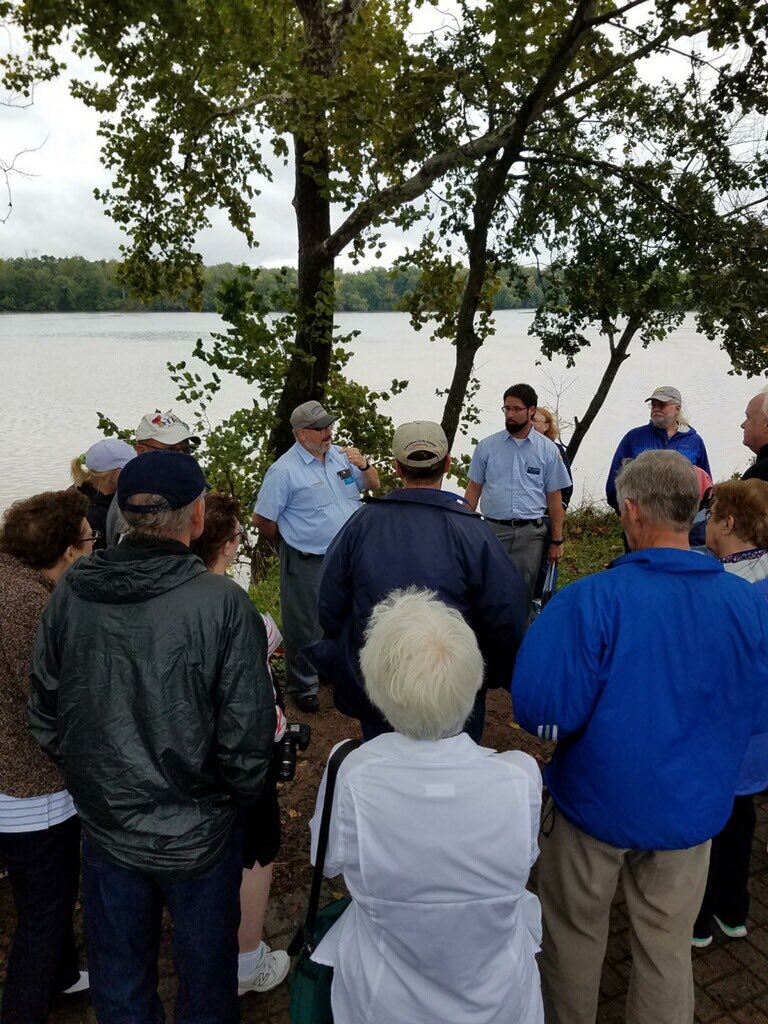 gburgfoundation's tweet photo. The last stop of the guided tour “...If I Deemed It Practicable...”: Stuart’s Ride to the Potomac was right along the river as guides discussed General J.E.B. Stuart! #FirstCorpsEvent #JoinTheFriends https://t.co/gIqEERo9x5