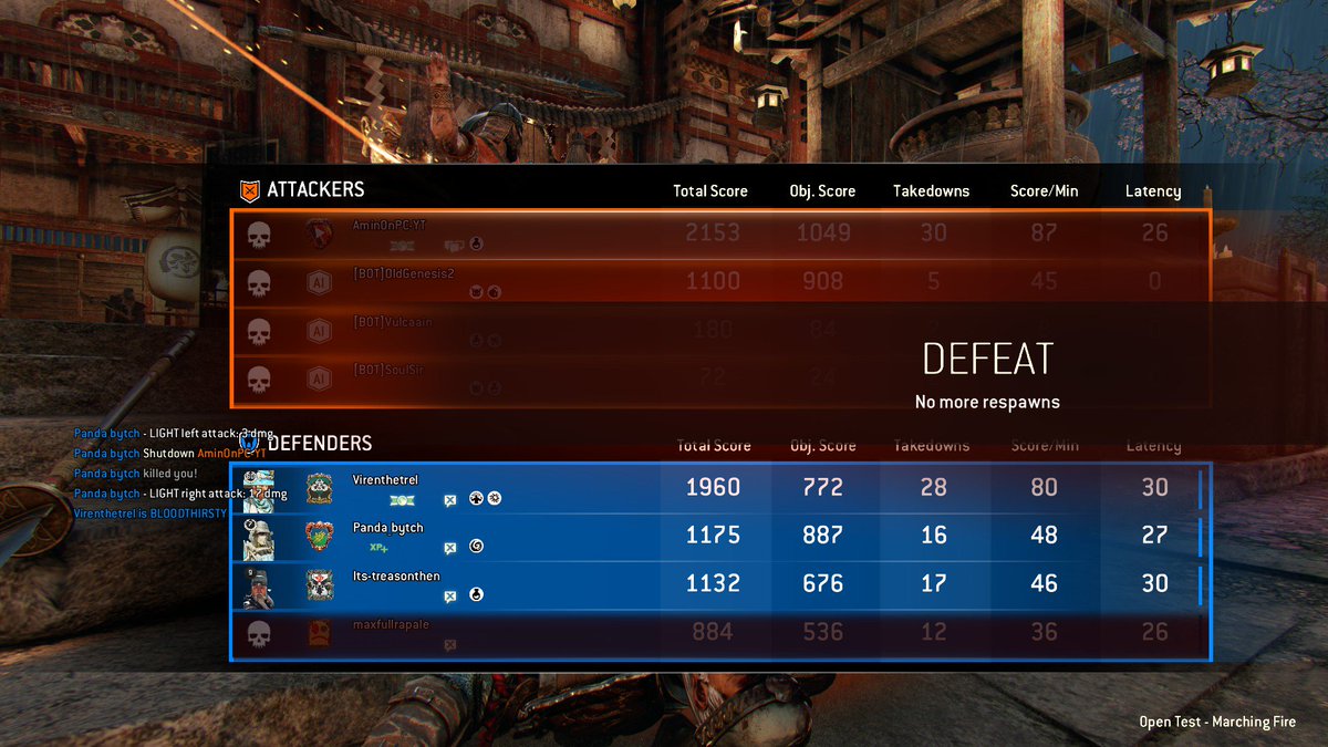 AminOnPC's tweet photo. Can we please get a surrender option? Solo queuing is really bad especially when your entire team leaves... @ForHonorGame @DamienKieken @MrPope @lduchaine https://t.co/ForInuKdov